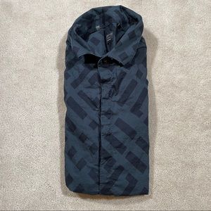 7 Diamonds Button Down Shirt Gray Blue Geometric